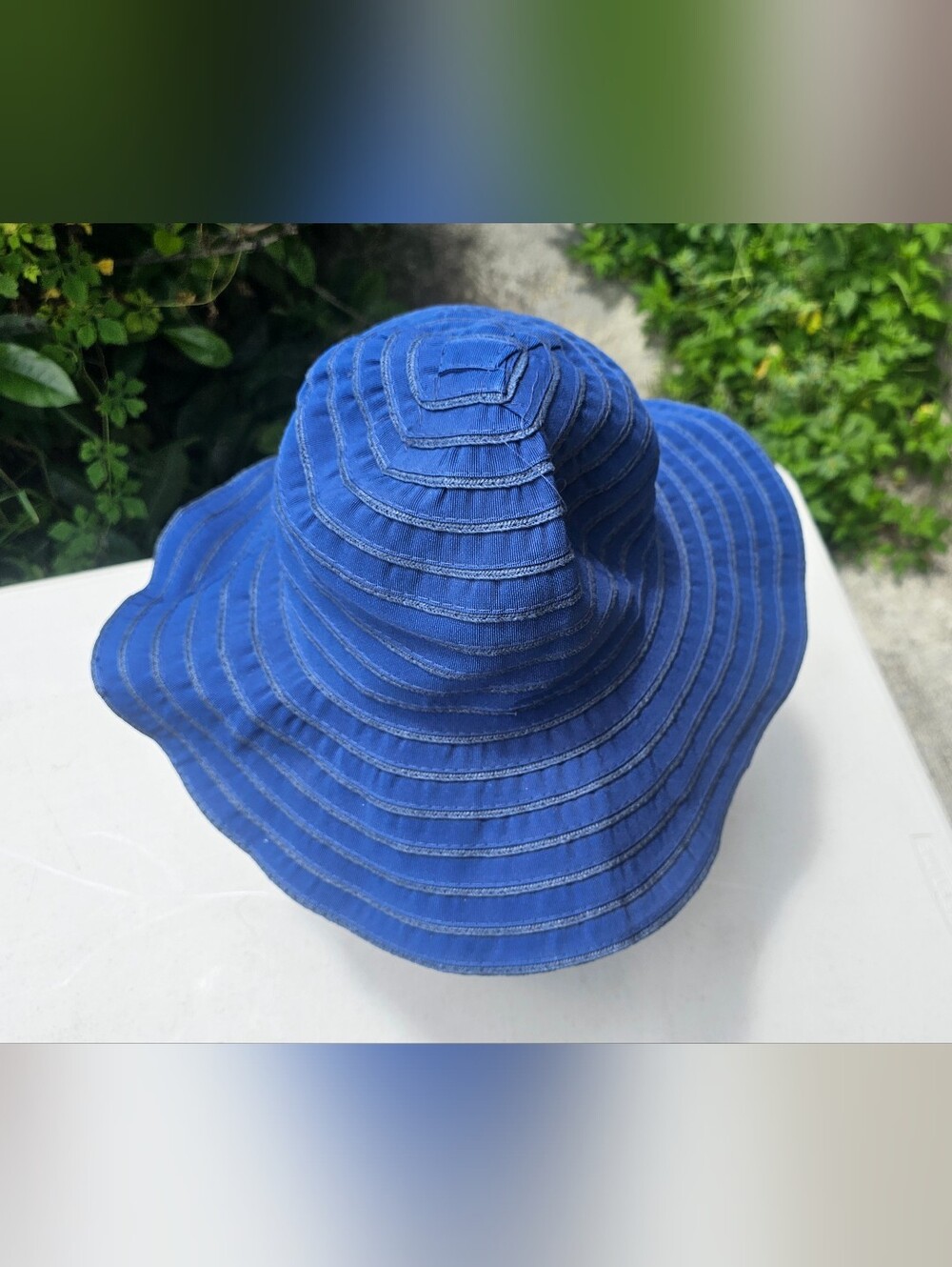 Women’s Blue Wide Brim Sun Hat